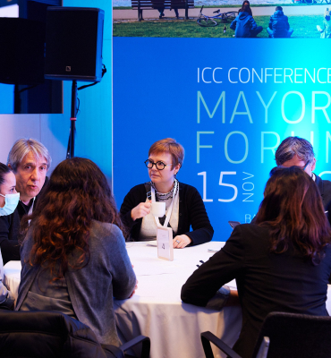 Group discussion at ICC Conference and Mayors Forum
